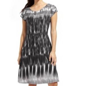 Athleta Tie Dye Bamboo Dolman Dress GREY sz XS